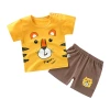 2026 Summer New Pure cotton children's short-sleeved T-shirt Set, Korean-style infant and toddler short-sleeved and short-shorts two-piece set Item Picture